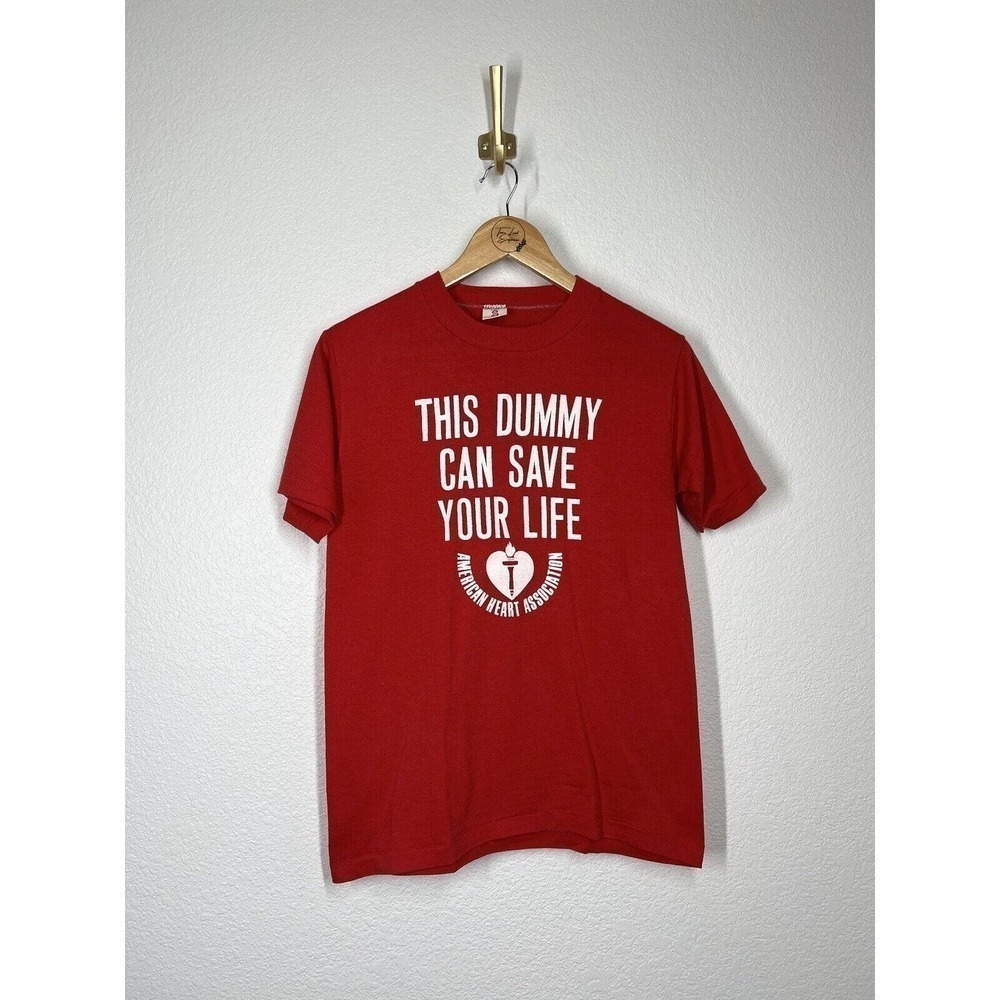 Vintage 1970s Soffe Athletic Single Stitch This Dummy Can Save Your Life T-shirt